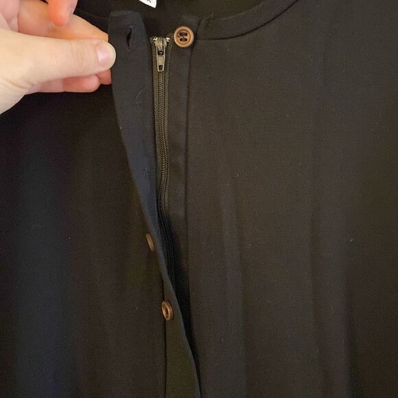 Casual Black Short Sleeve High waisted Maternity Nursing Dress Oversized - Picture 5 of 8